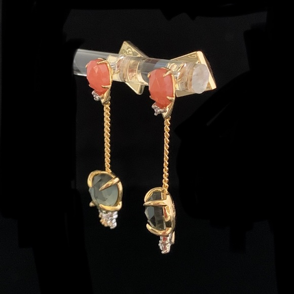 Alexis Bittar Drop Post Gemstone Crystal Earrings - Picture 3 of 12